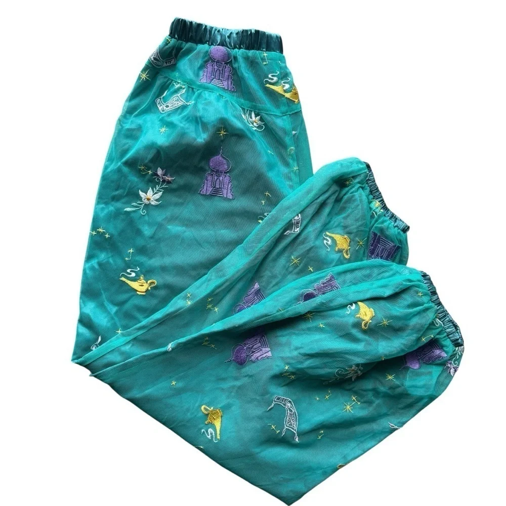 Disney Hanna Andersson Girl Princess JasmineBirthday Party Pants sz L 8 9 10 12